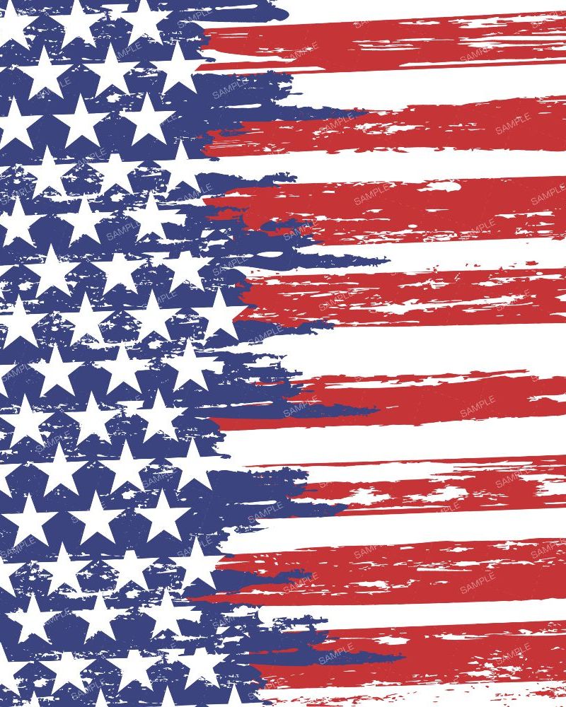 100cmx50cm Grunge Spot Color US Flag