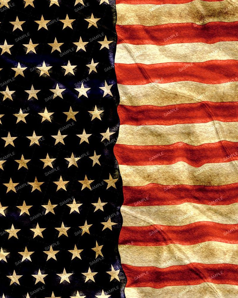 100cmx50cm US Flag Grunge Level 6