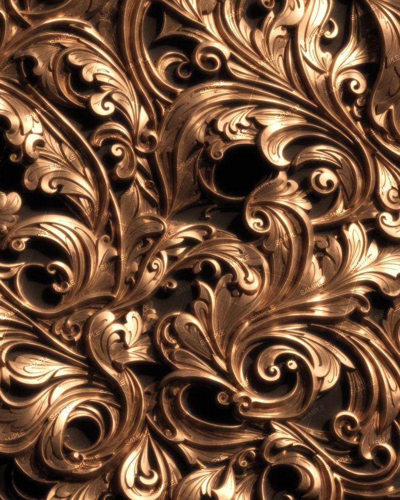3D Copper Scrollwork