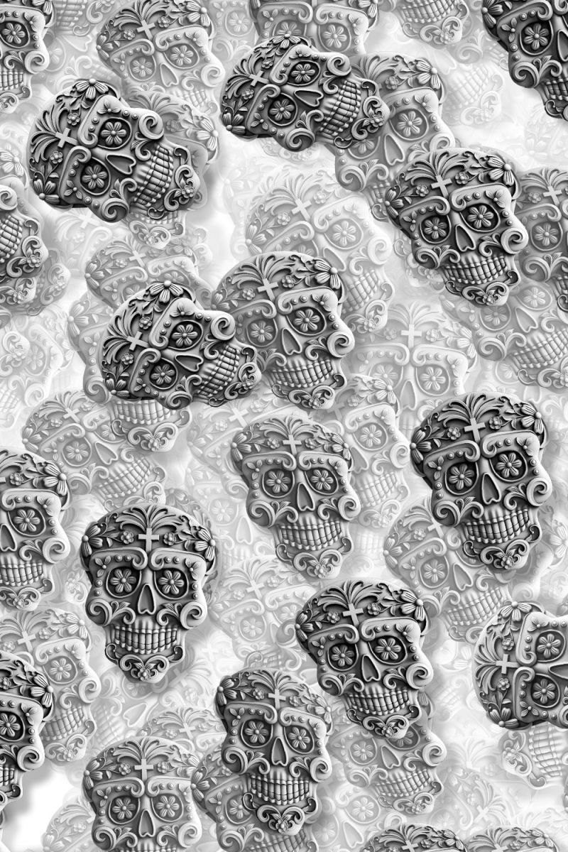 3D Sugar Skulls 23