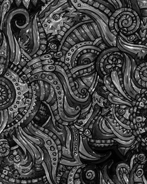 Abstract Chrome Flowers