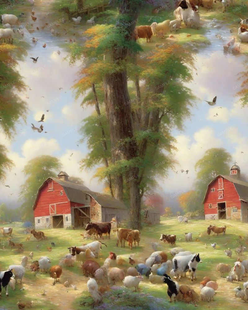 Abstract Farm Life Painting 42