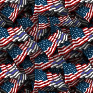 American Flag and Thin Blue Line Flag 22