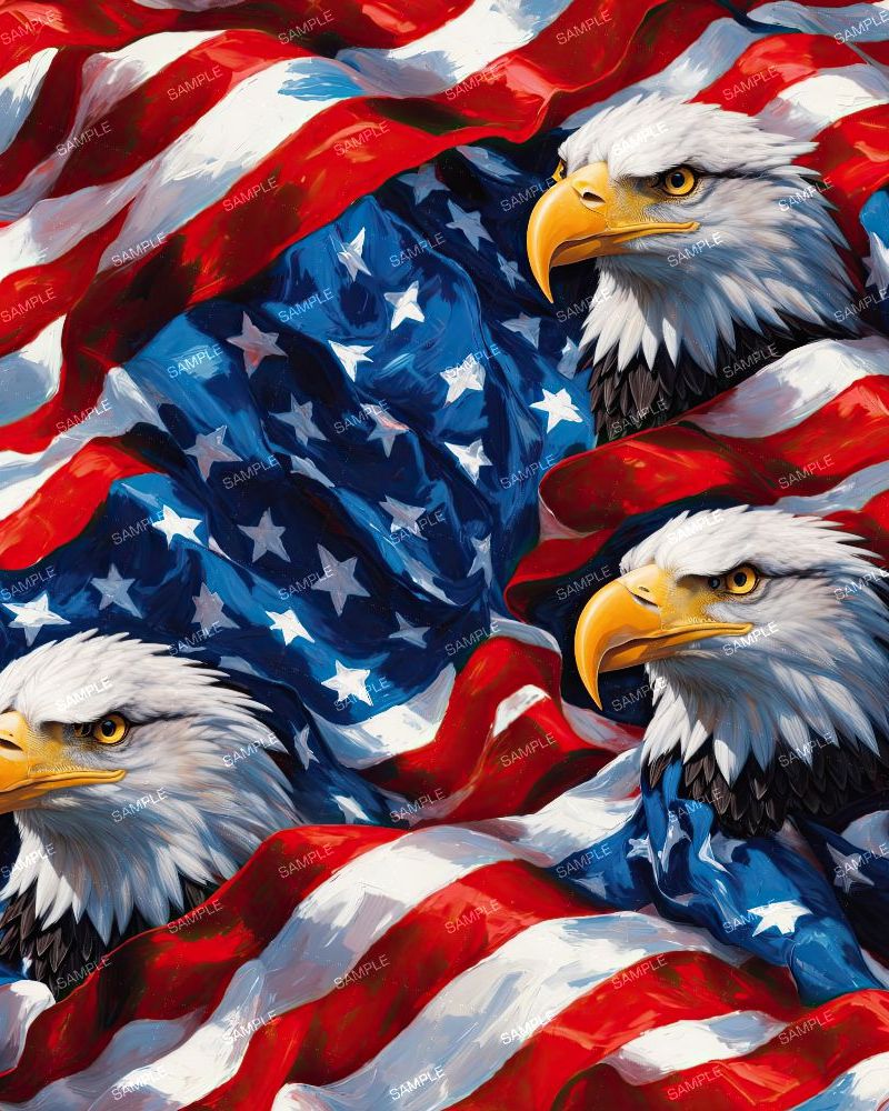 American Flags and Eagles 43