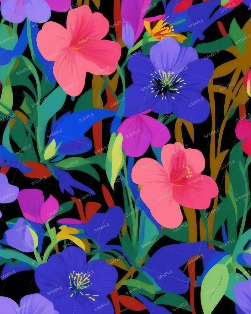 Art Nouveau Floral Wallpaper