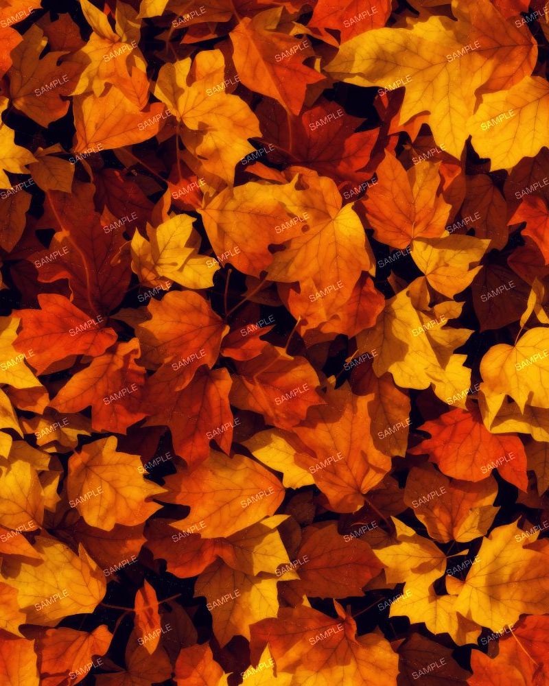 Autumn Leaves Blaze Orange Camouflage