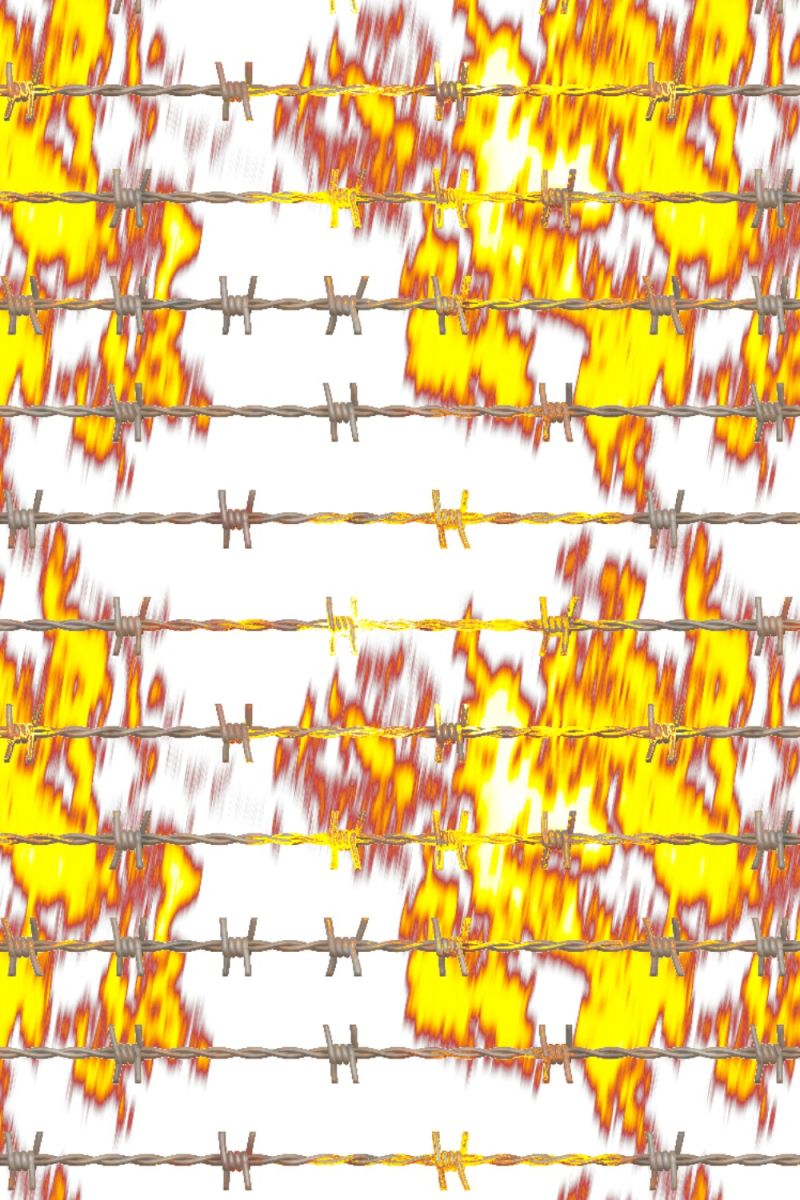 Barbed Wire with Fire