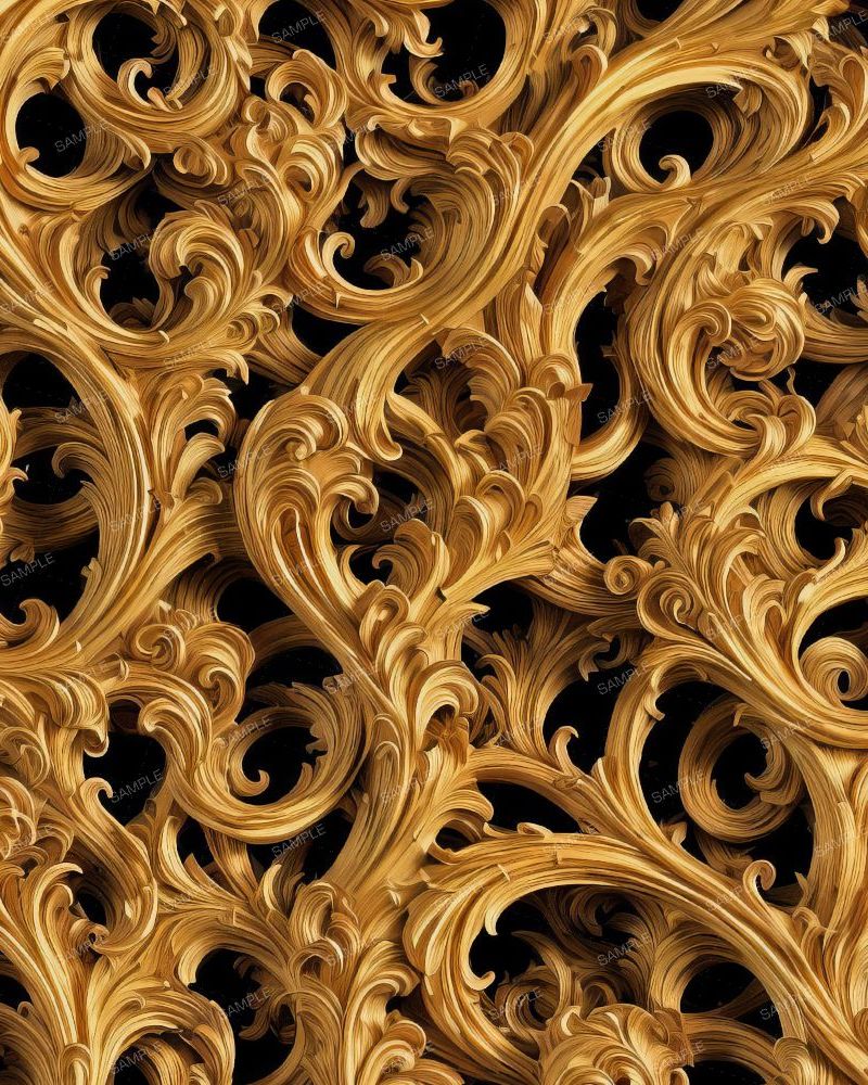 Baroque Golden Acanthus Scrollwork 44