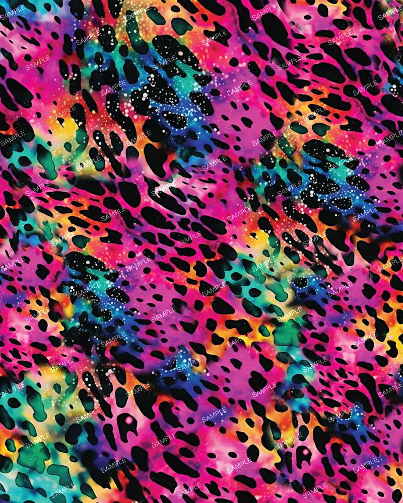 Black Spotted Neon Watercolor