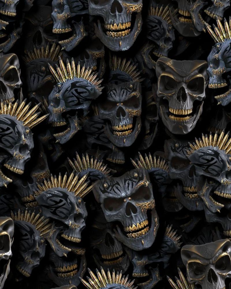 Black and Gold Skulls