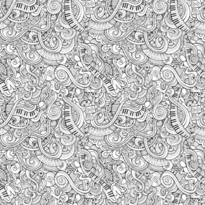 Black and White Abstract Musicians