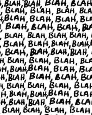 Blah Blah Blah 25 Transparent
