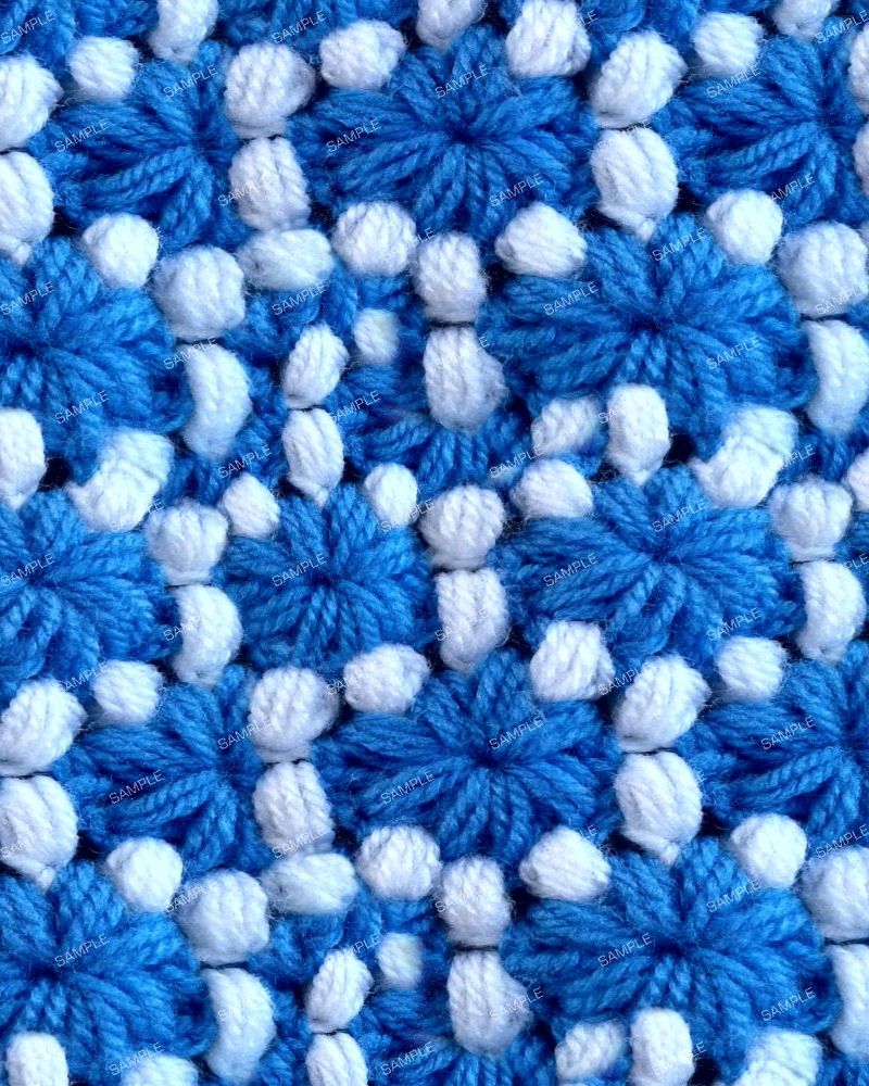 Blue Flower Crochet 22