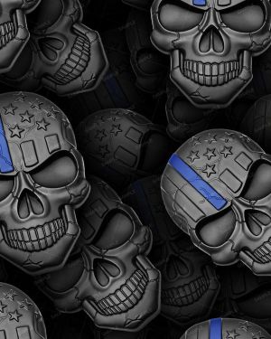 Blue Line Skulls 32