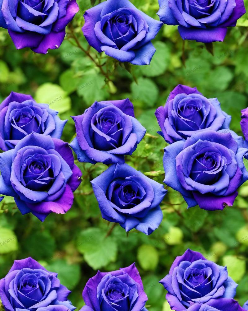 Blue and Purple Roses