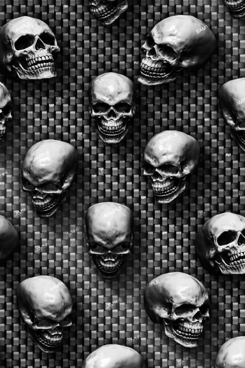 Carbon Fiber with Skulls