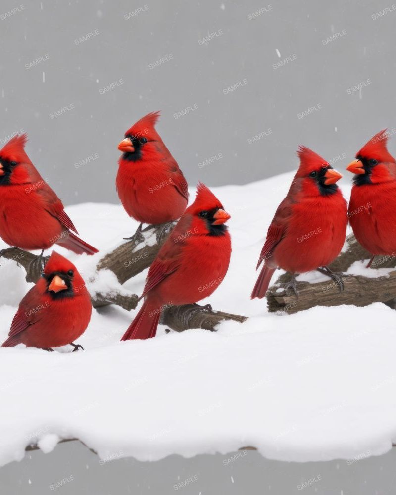 Cardinals in the Snow 42