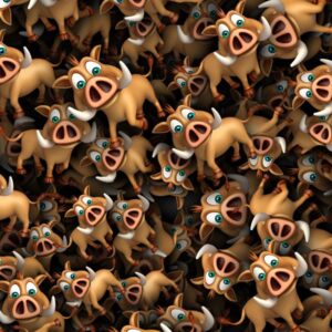Cartoon Boars