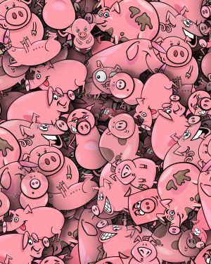 Cartoon Pigs 25