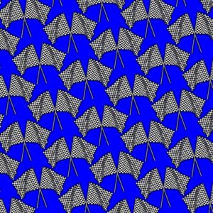Checkered Flags 24 Blue