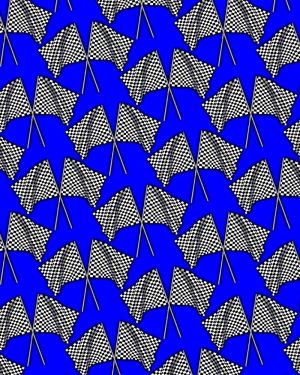Checkered Flags 24 Blue