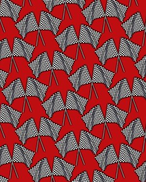 Checkered Flags 24 Red