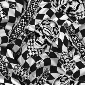 Checkered Flags Racing Skulls