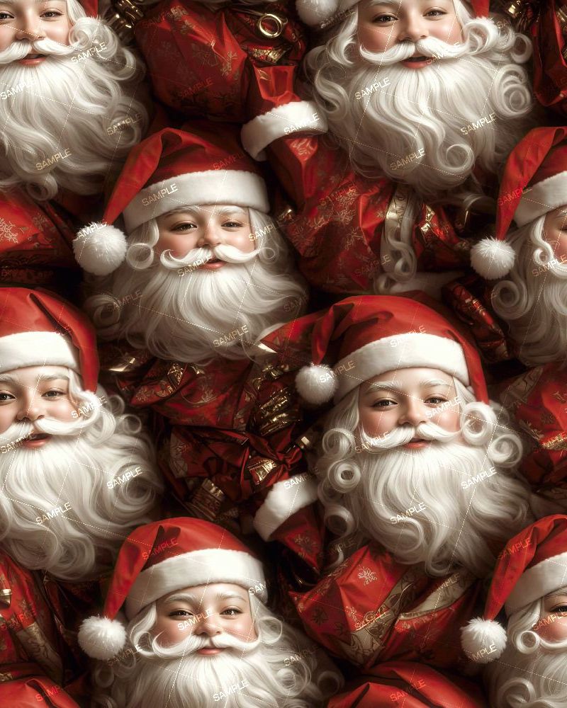 Children Dressed as Santa