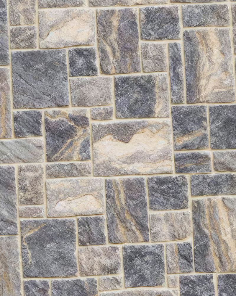 Chiseled Granite Stone Wall 42