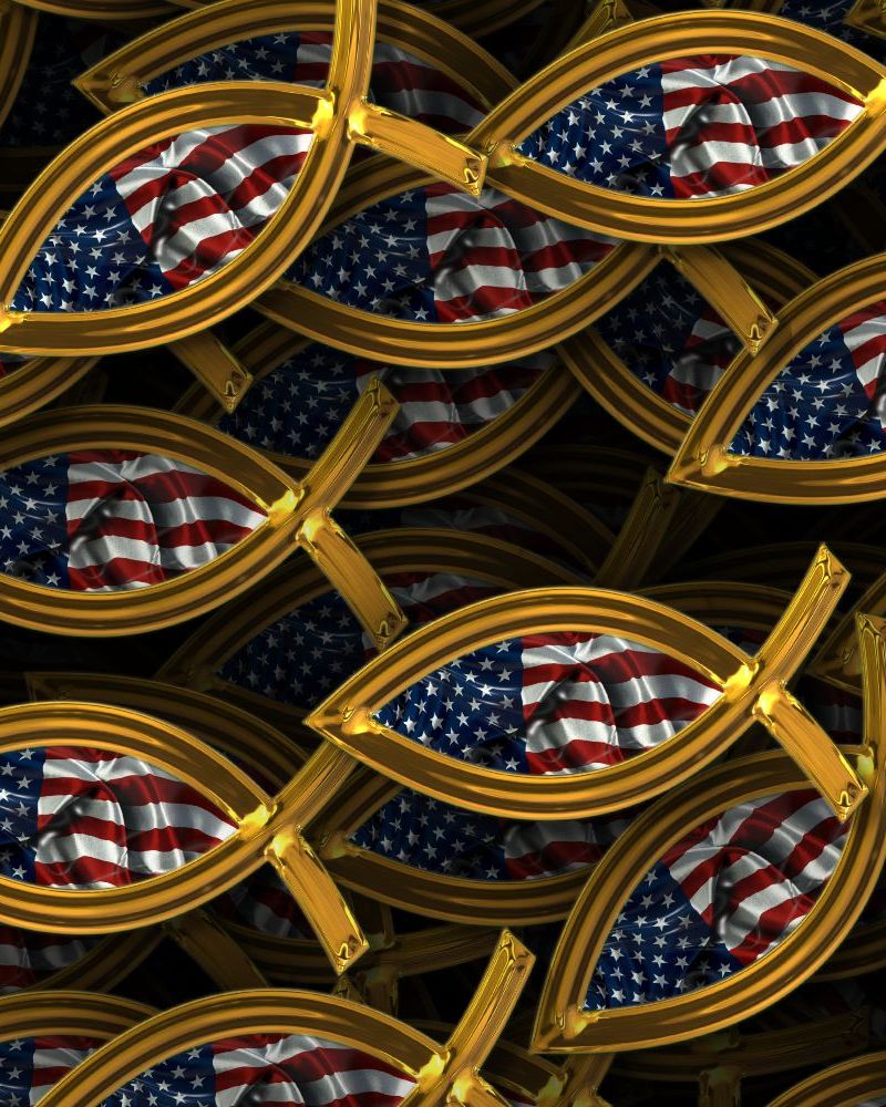 Christian US Flag 23