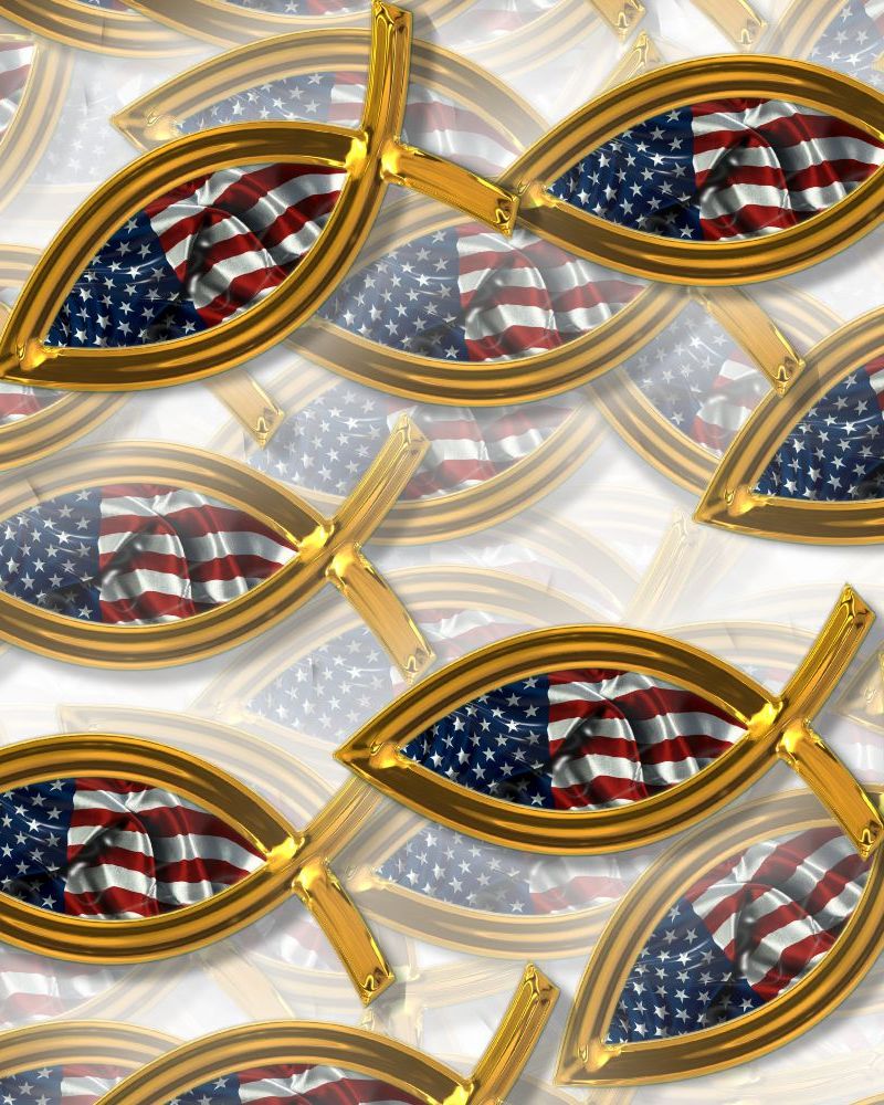 Christian US Flag 25