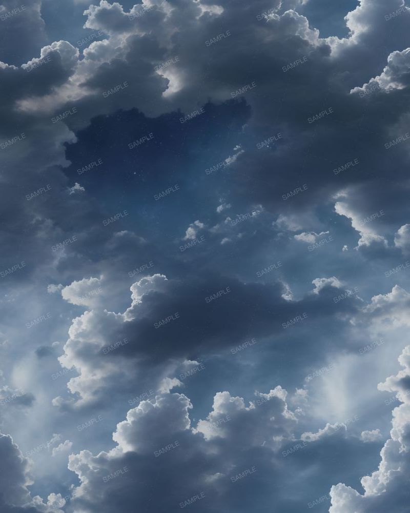 Clouds in a Moonlit Night Sky