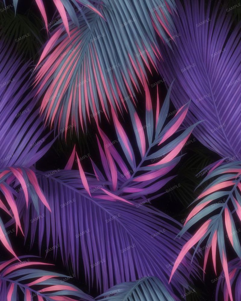 Colored Palm Leaves