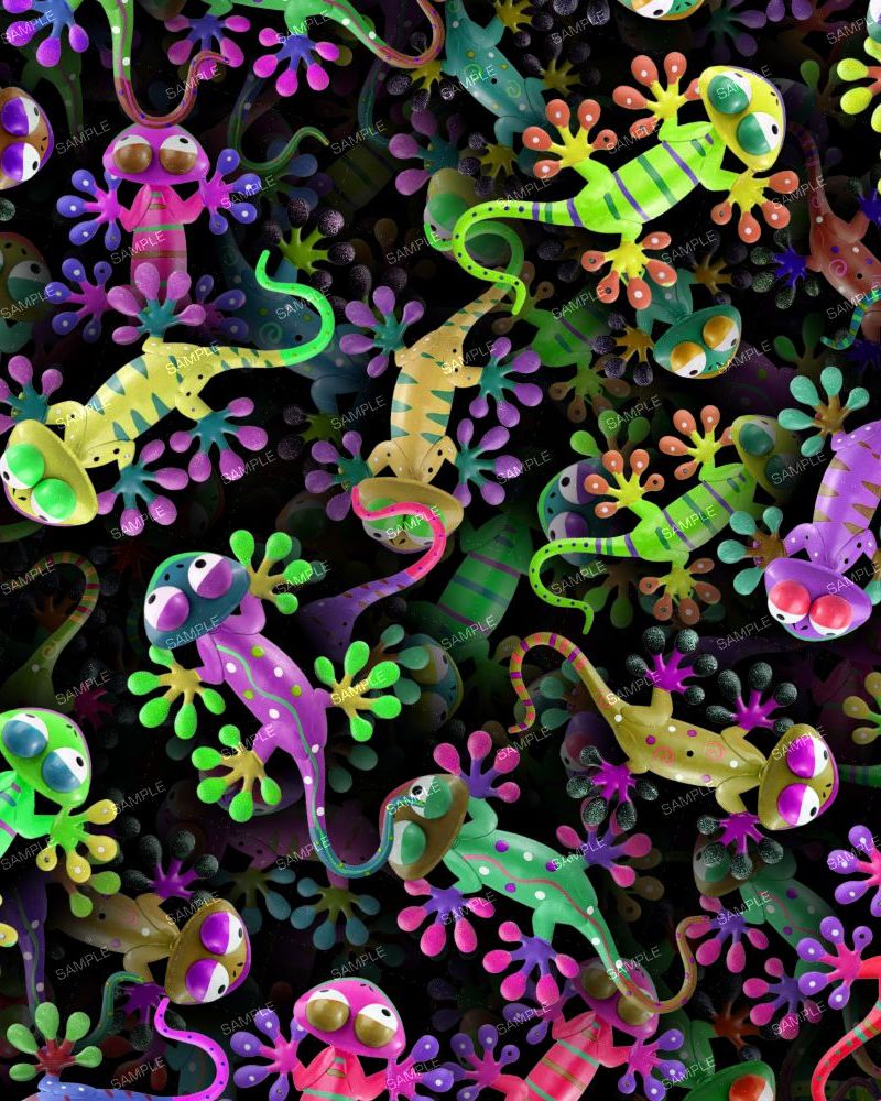 Colorful Toy Lizards