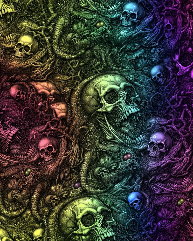 Colorized Wonder Skulls