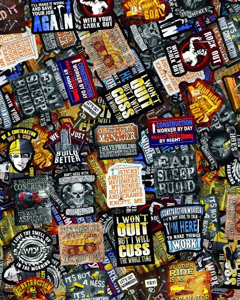 Construction Worker Sticker Bomb 22