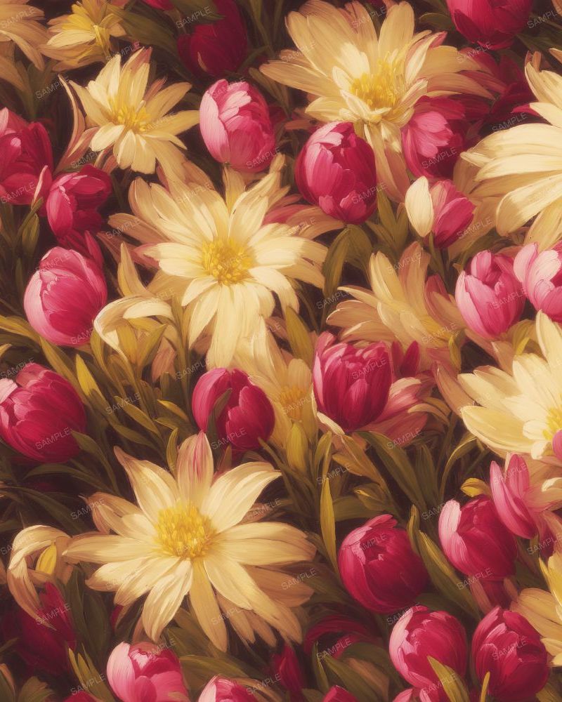 Crocus and Daisy Painting