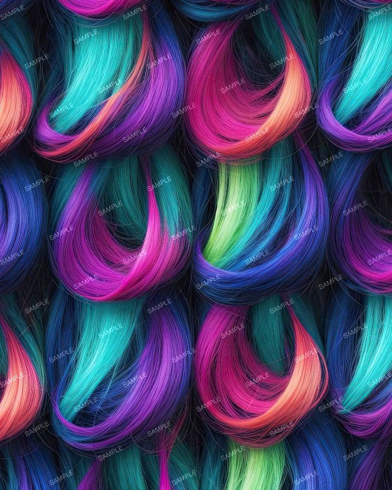 Curly Rainbow Hair