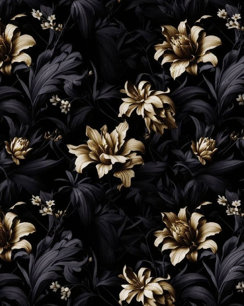 Dark Gothic Flower Pattern 43