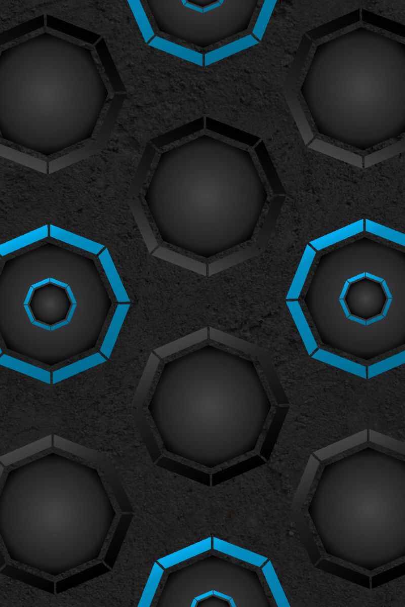 Dark Octagons with Blue