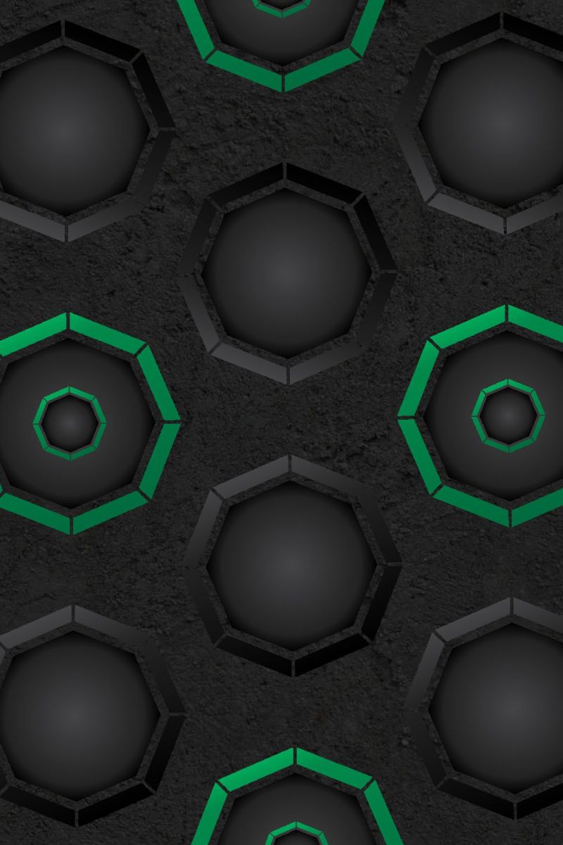Dark Octagons with Green