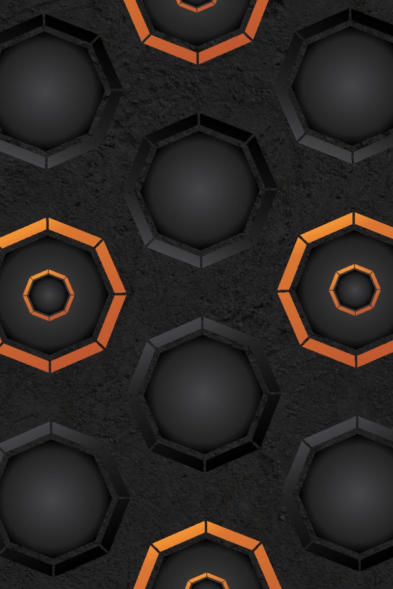 Dark Octagons with Orange