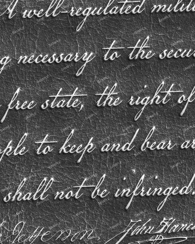 Debossed Leather Second Amendment