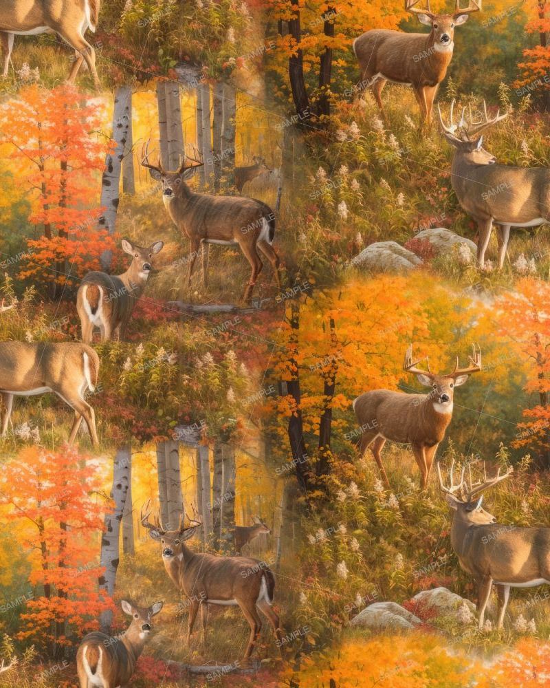 Deer in the Woods Painting 42