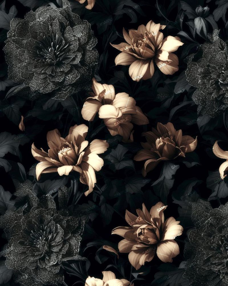 Demonic Gothic Flower Wallpaper Pattern 66