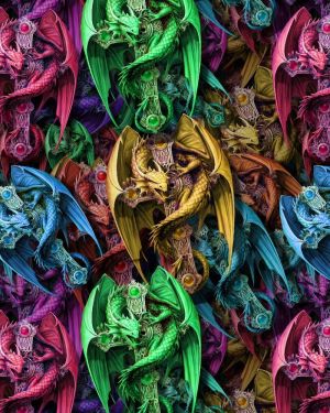 Dragon Cross Multi Color