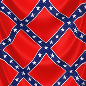 Draped Confederate Flag