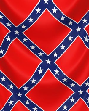 Draped Confederate Flag