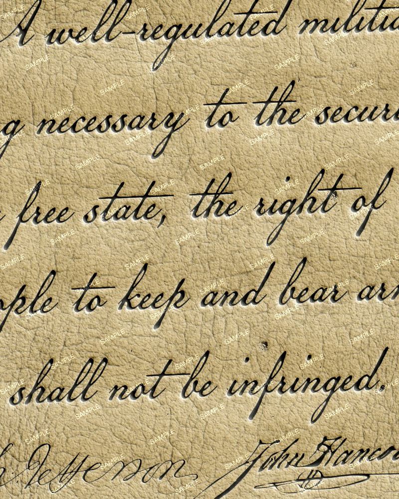 Embossed Leather Second Amendment