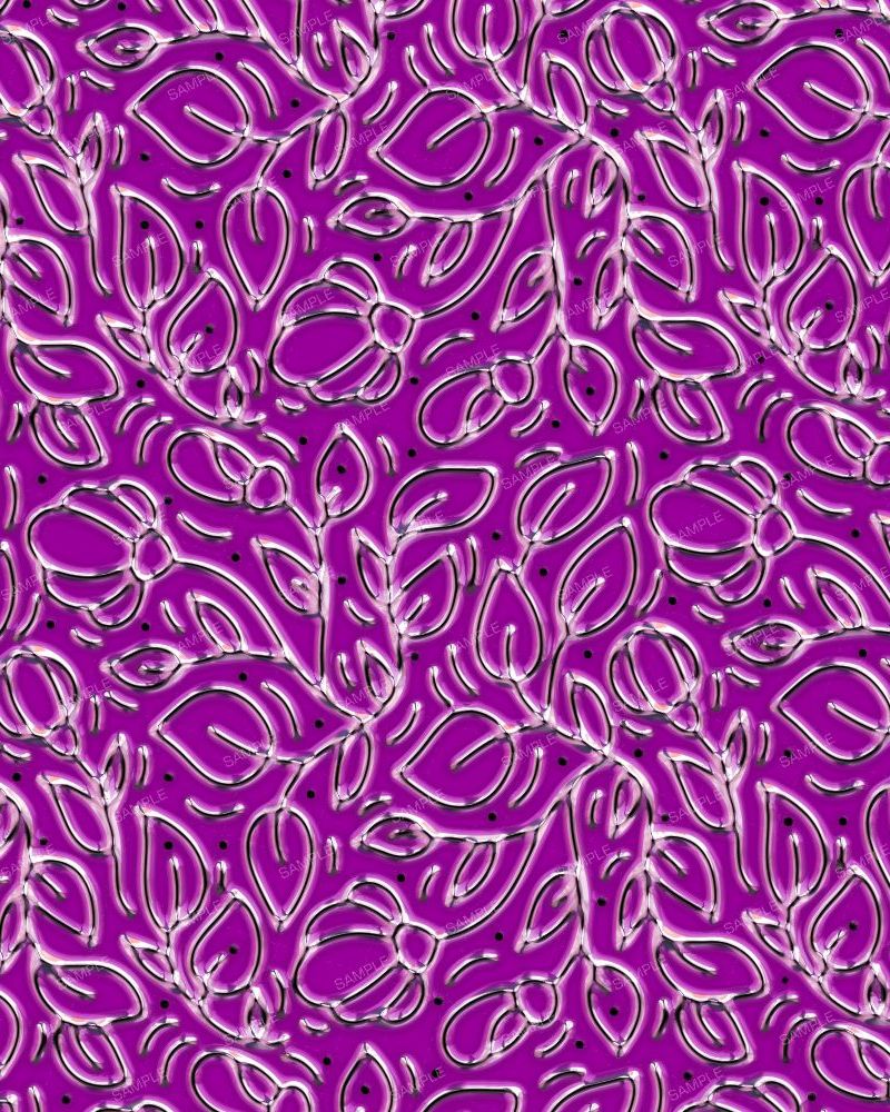 Embossed Purple Flowers